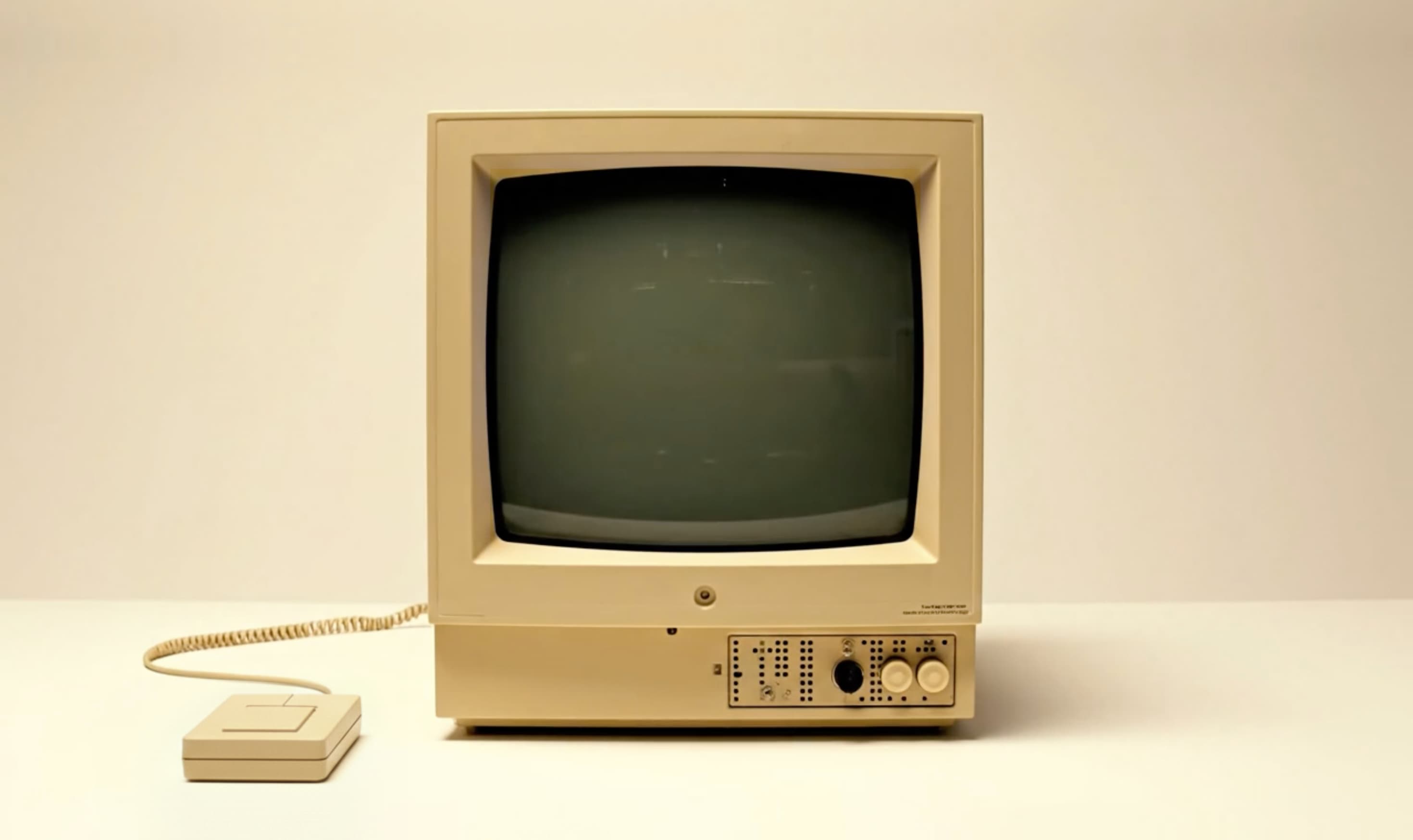 Background image for a video of a vintage desktop computer